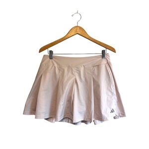 Adidas Women Pink Tan Pleated Athletic Tennis Skort IP8659 Size Medium
